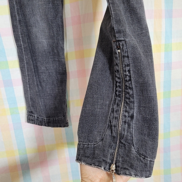 Miss Sixty Basic Italy gray denim punk rock jeans with zipper calf detail - Picture 4 of 12